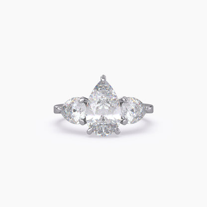 Pear Shape Lab Grown Diamond Ring