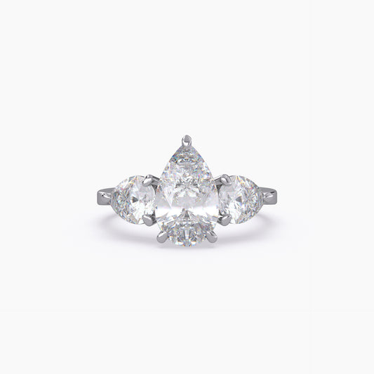Pear Shape Lab Grown Diamond Ring
