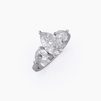 Pear Shape Lab Grown Diamond Ring