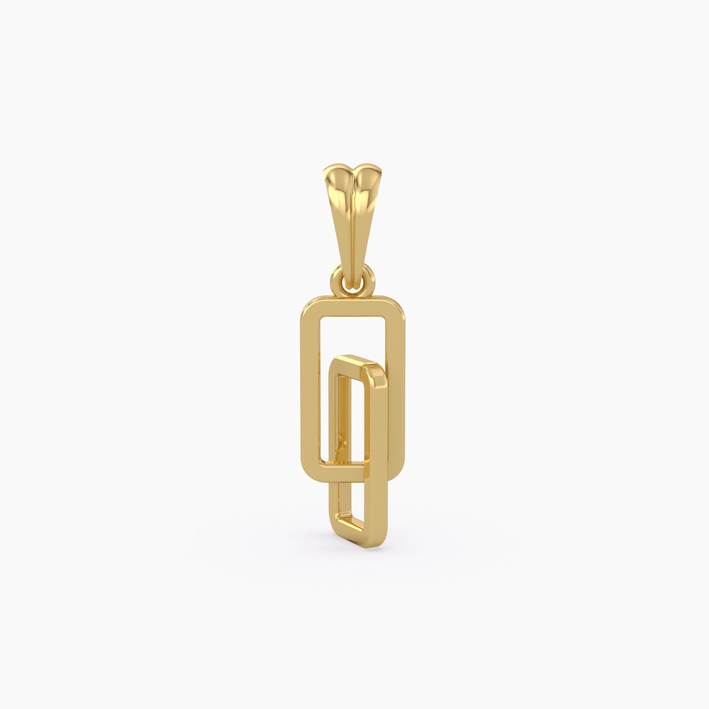 Pure Gold Double Square Pendant