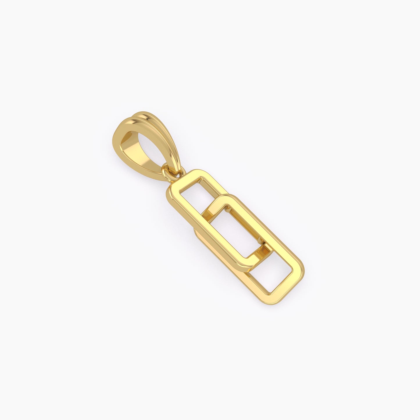 Pure Gold Double Square Pendant