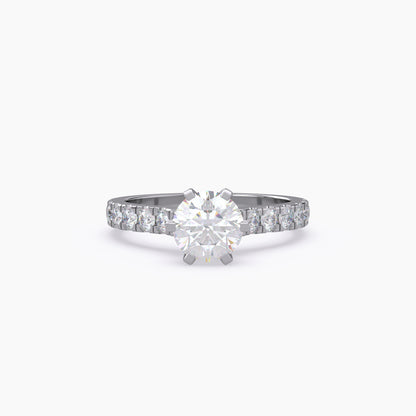 Round Shape Lab Grown Diamond Ring