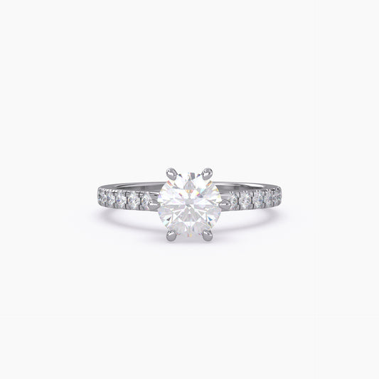 Round Shape Lab Grown Diamond Ring