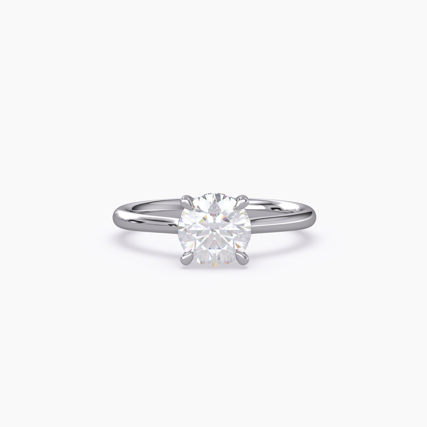 Solitaire Round Lab Grown Diamond Ring