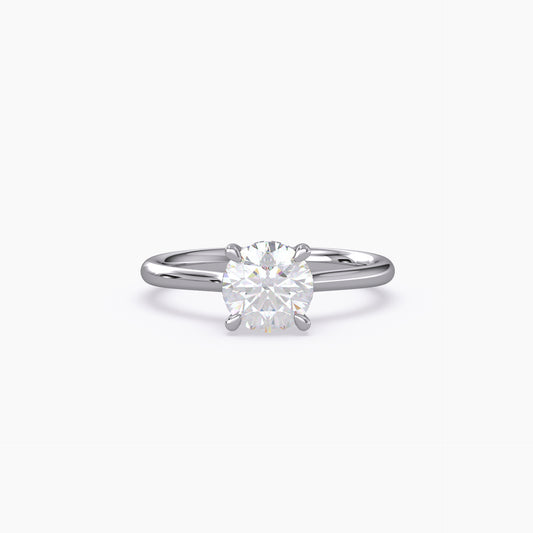Solitaire Round Lab Grown Diamond Ring