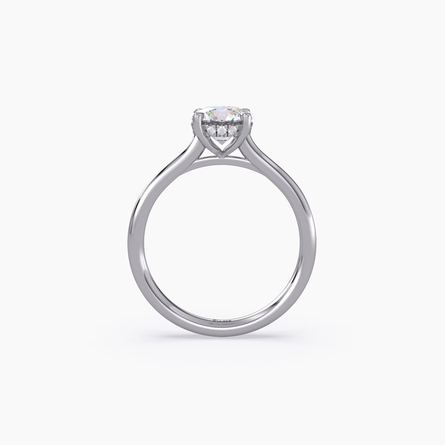 Solitaire Round Lab Grown Diamond Ring