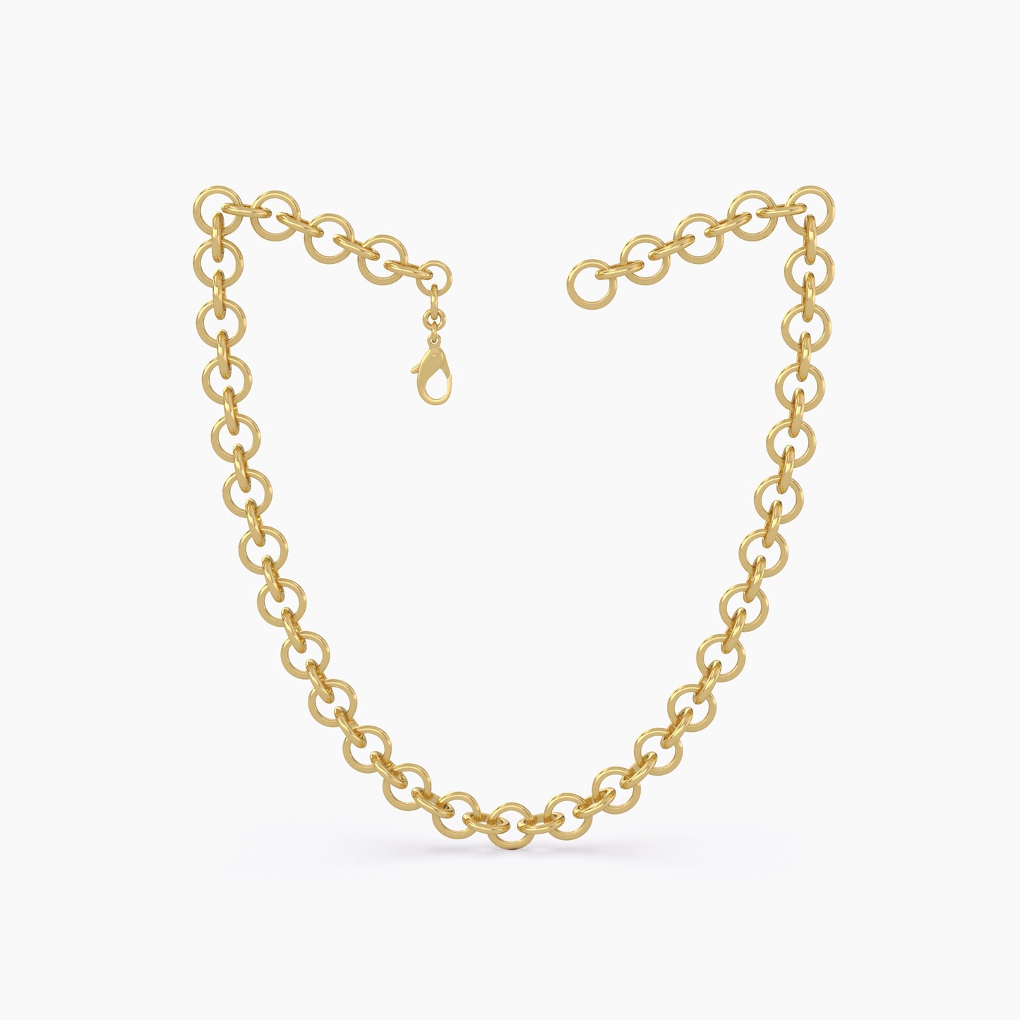 Twisted interlocking circle links Chain