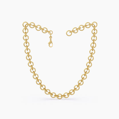 Twisted interlocking circle links Chain