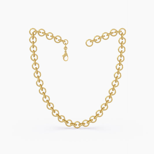 Twisted interlocking circle links Chain