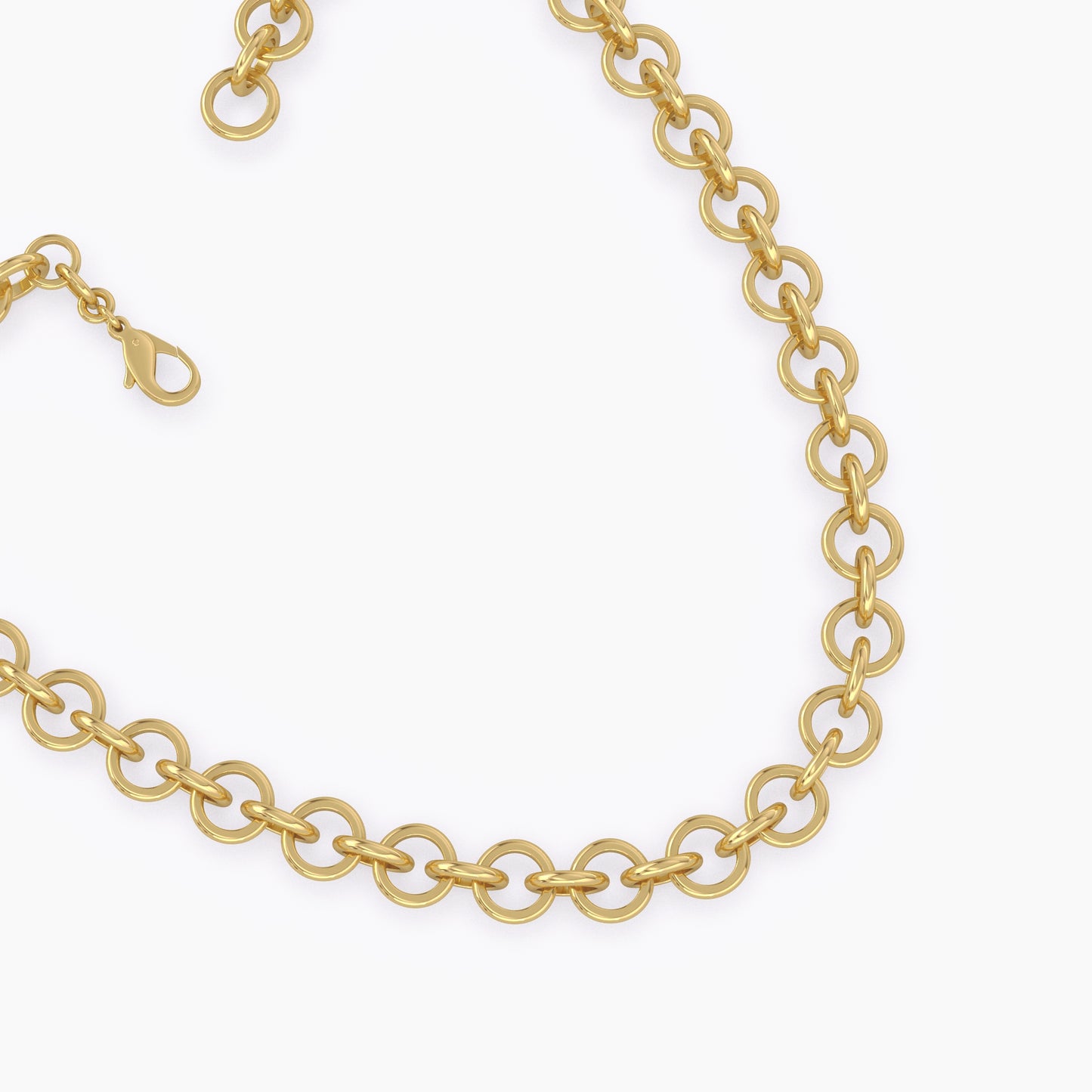 Twisted interlocking circle links Chain