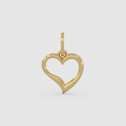 Real Gold Heart Pendant