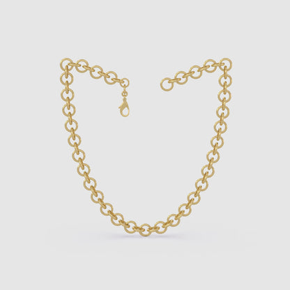 Twisted interlocking circle links Chain