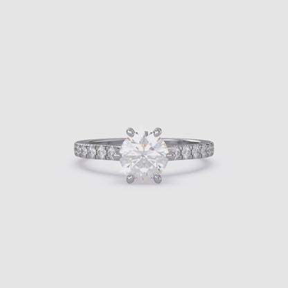 Round Shape Lab Grown Diamond Ring