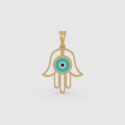 Gold Hamsa Hand Pendant