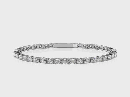 Lab Grown Diamond Oval Shape Tennis Bracelet