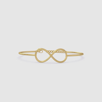 Infinity Bangle With Drop-Chain