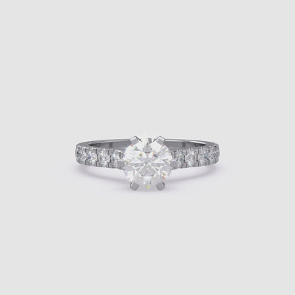 Round Shape Lab Grown Diamond Ring