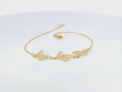 Butterfly Pure Gold Bracelet