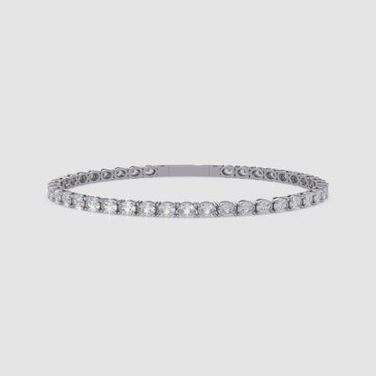 Lab Grown Diamond Oval Shape Tennis Bracelet