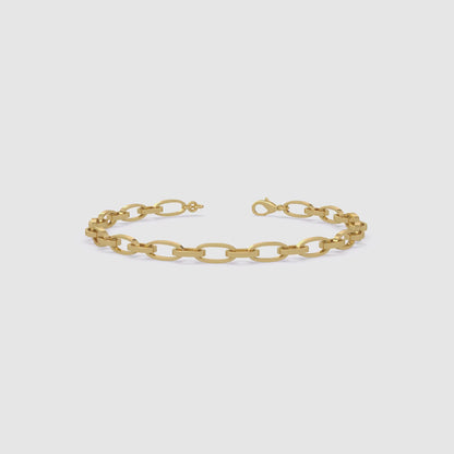 Fancy Figaro Bracelet in yellow gold