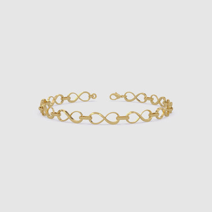 Pure Gold Infinity Bracelet