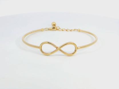 Infinity Bangle With Drop-Chain