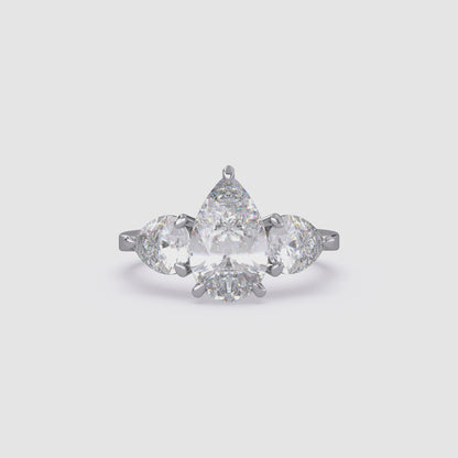 Pear Shape Lab Grown Diamond Ring