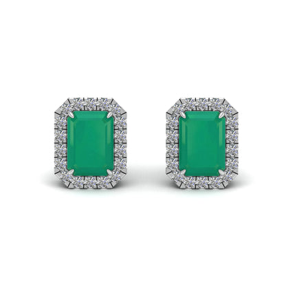 Emerald Cut Lab Grown Diamond Earring