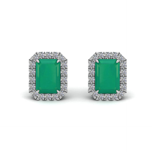 Emerald Cut Lab Grown Diamond Earring
