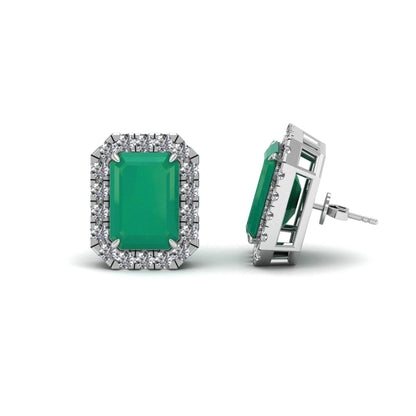 Emerald Cut Lab Grown Diamond Earring