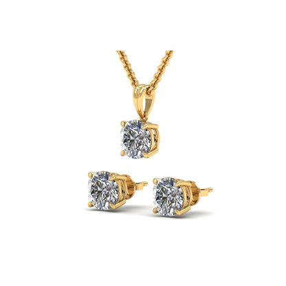 Lab Grown Diamond Earring Pendant Set