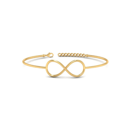 Infinity Bangle With Drop-Chain